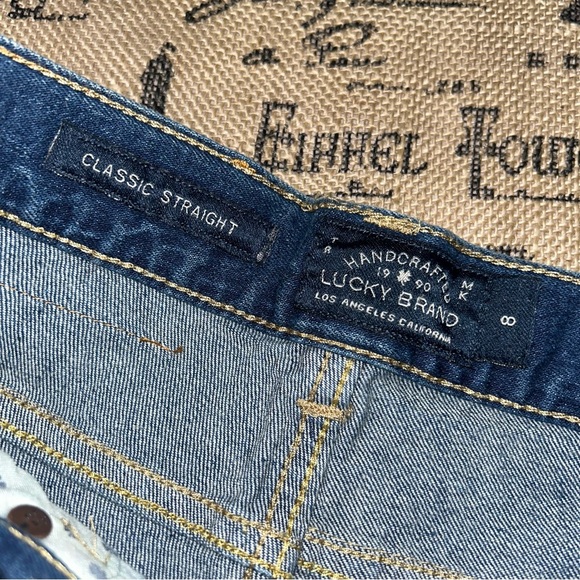 Lucky Brand NWT! Boy'S Blue Wash Adjustable Waist Classic Straight Jeans Size 8 - Picture 7 of 14